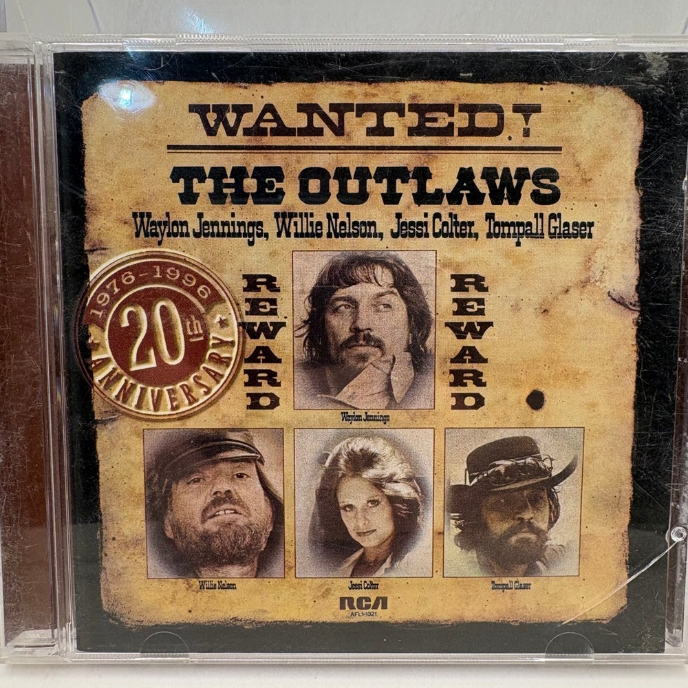 Wanted! The Outlaws 20th Anniversary CD Waylon Jennings Willie Nelson RCA